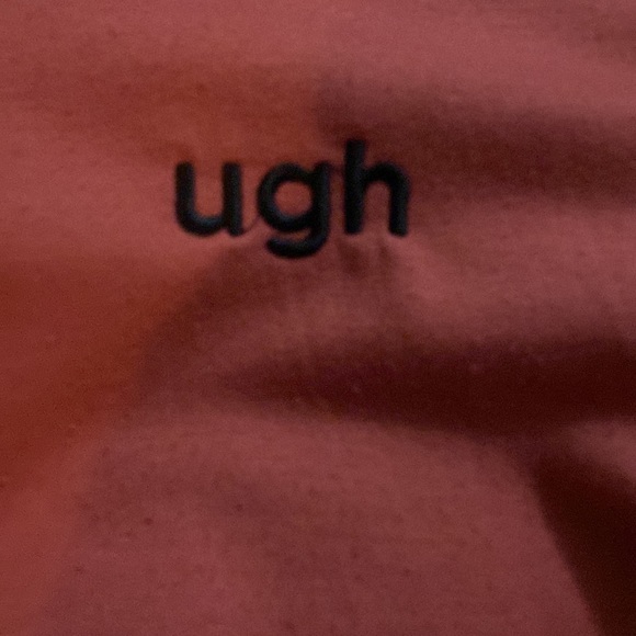 Rust red “ugh” hoodie - Picture 3 of 5